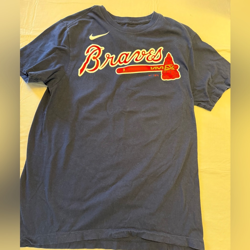 Nike Navy Blue Tee - Atlanta Braves #27 Riley